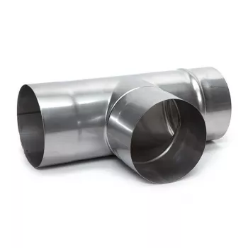 Pocinkani čelični T-komad za dimnjak 107mm x 160mm 90°