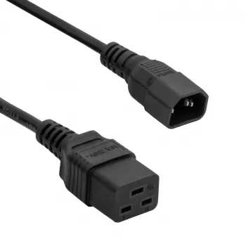 Akyga AK-UP-02 serverski produžni kabel IEC C14 na IEC C19, 3 x 1 mm², 1,8 m, crni