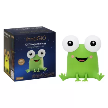 INNOGIO GIOFROGO LED noćno svjetlo žaba GIO-165 - punjiva silikonska svjetiljka s upravljanjem dodirom, 7 boja, timer