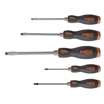 NEO TOOLS udarni odvijač, S2, set od 5