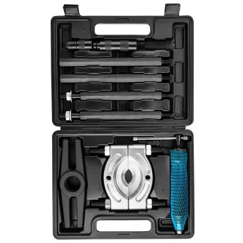 NEO TOOLS hidraulični izvlakač s 3 kraka od 10 tona s ručnom pumpom, raspon 250 mm, krakovi od krom-vanadija, plastični kofer (TOP-11-847)