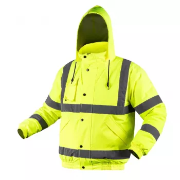 NEO TOOLS lagano izolirana visokovidljiva bomber radna jakna, fluorescentno žuta, veličina XXL