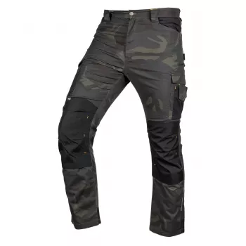 NEO TOOLS Mix&Match radne hlače, canvas, Cordura ojačane, zeleni camouflage, veličina XXXL