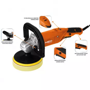 NEO TOOLS 04-701 Rotary Polisher 900W 150mm Variable Speed with Soft Start
