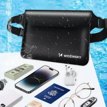 WOZINSKY WWS-01 Waterproof PVC Waist Bag Black
