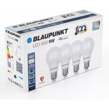 Blaupunkt LED žarulja E27 A60 900 lm 9 W 4000K, 4 kom. (BLAUPUNKT-E27-9W-NW-4)