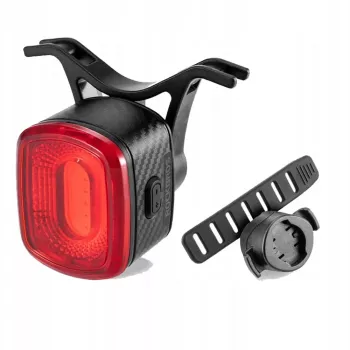 ROCKBROS Q2S Rear Bike Light with Smart Brake Sensing and USB-C Cable - Black