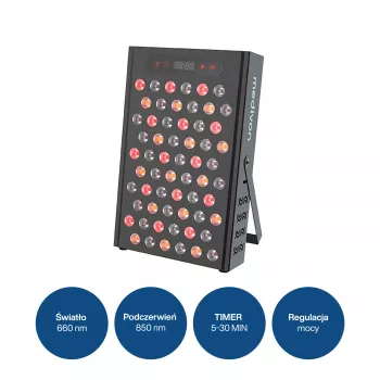 MEDIVON Lumera LED panel za svjetlosnu terapiju, crveno i infracrveno svjetlo, 120 LED dioda, 630–1060 nm