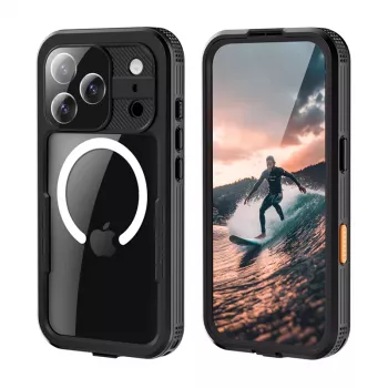 Crong Seal Cover IP68 vodootporna futrola za iPhone 17 Pro, crna