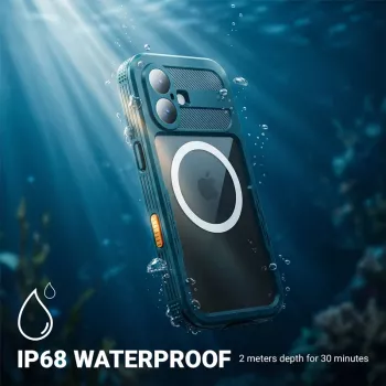 Crong Seal Cover IP68 vodootporna futrola za iPhone 17 Pro, crna