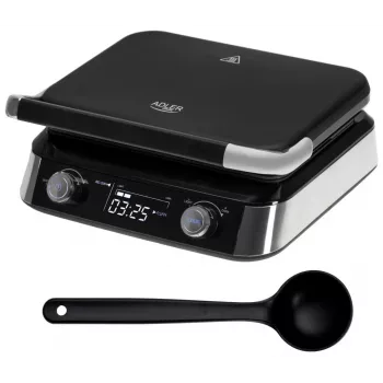 Adler AD 3084 aparat za vafle, 2400 W, crno-srebrni