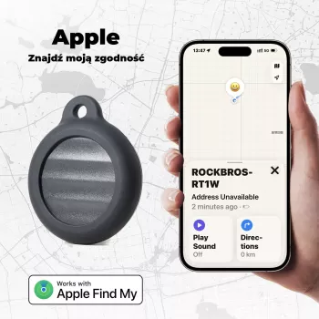 ROCKBROS RT1W Bluetooth tracker za Apple Find My - crni