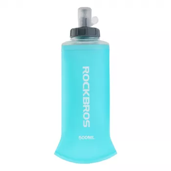 Rockbros Soft Flask 500 ml svijetloplava - sklopiva boca za piće za trčanje i vanjski sport