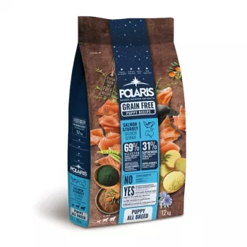POLARIS suha hrana za štenad s lososom i puretinom, bez žitarica, 12 kg vreća