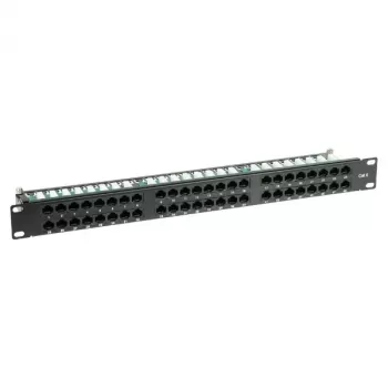 DELTA ENERGY SYSTEMS PP-48/RJ/6C 48-portna Cat6 UTP patch ploča, 1U 19 inch za rack, crna