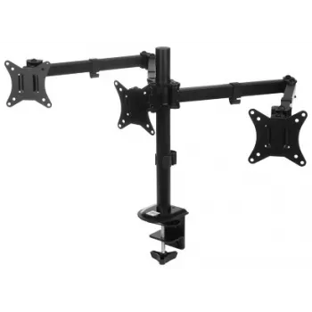 BRATECK LDT66-C034 stolni nosač za jedan monitor s plinskom oprugom za zaslone 17-32 inch, 9kg, VESA 75/100, stezaljka i provrt, crni