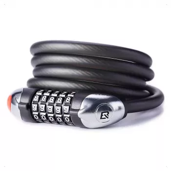 ROCKBROS RKS531 biciklistička brava s 5-znamenkastom kombinacijom i LED svjetlom, 120 cm pletena čelična sajla, crna
