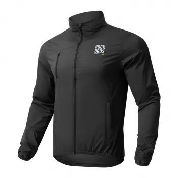 ROCKBROS TLWT002 ROAD TO SKY L Cycling Windbreaker Jacket - Black