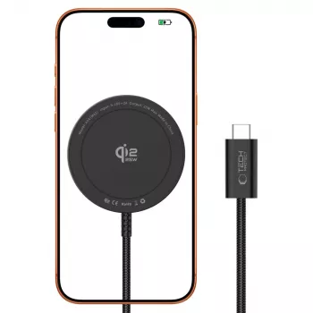 TECH-PROTECT A54 magnetski MagSafe bežični punjač 25W Qi2.2 crni