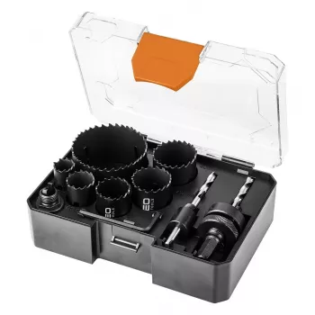 NEO TOOLS komplet bimetalnih provrtnih pila Co8% (19, 25, 30, 35, 40, 68 mm), 9-dijelni
