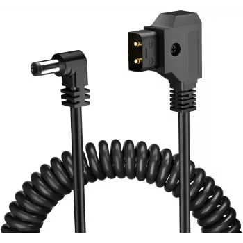 Newell D-Tap na DC 5,5x2,5mm spiralni kabel, 90cm, crni