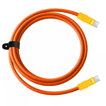 Newell USB-C na USB-C kabel 100W, 2m, silikon, narančasto-žuti