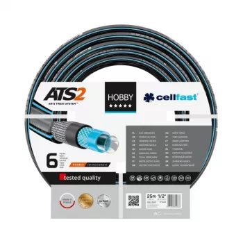 CELLFAST HOBBY ATS2 vrtno crijevo protiv uvijanja 25 m, 1/2 inch, crno