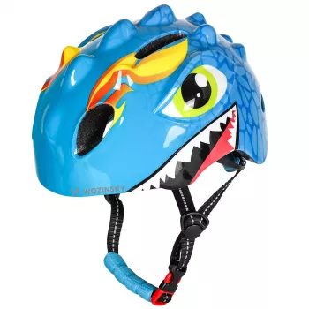 Wozinsky dječja biciklistička kaciga, motiv zmaja, lagana, 50-54 cm, plava