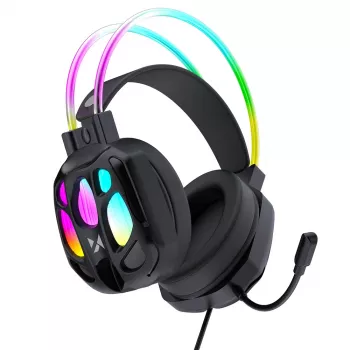 Wozinsky WSG-1118 žičane gaming slušalice s RGB rasvjetom i mikrofonom - crne