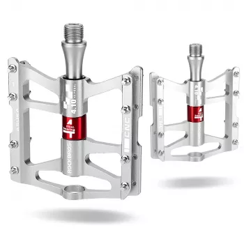 ROCKBROS JT410 4.10 ravne platforme pedale za bicikl s 4 ležaja - srebrne