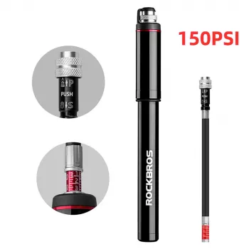 Rockbros SMART-B mini pumpa za bicikl 150 PSI Presta Schrader ventil crna