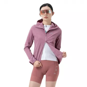 ROCKBROS ženska biciklistička jakna YPW079 TVI s kapuljačom, pink, veličina L