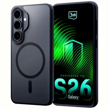 3MK Smoke MagCase za Samsung Galaxy S26 - crna (prozirna) MagSafe kompatibilna zaštitna maska