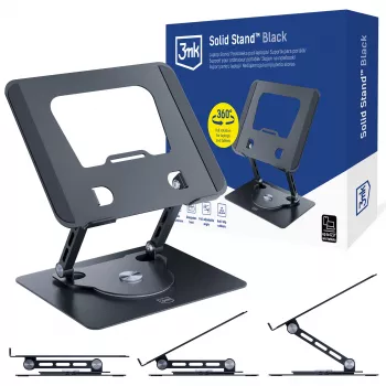 3MK Solid Stand - crni univerzalni stalak za pametne telefone i tablete