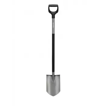 Fiskars ergonomska vrtna lopata šiljasta D-ručka borov čelik 1200mm