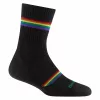Darn Tough ženske Prism Micro Crew Lightweight Cushion čarape - crne