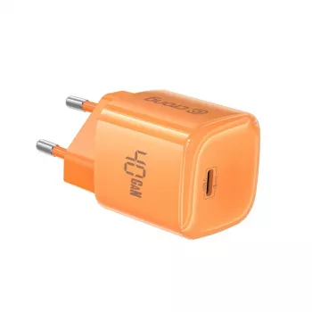 Crong NEO GaN punjač 40W USB-C PD 3.2 s AVS (narančasti)