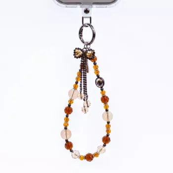 Crong privjesak za mobitel Lanyard - zlatna mašna