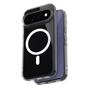 Crong Hybrid Clear Magnetic maska za Google Pixel 11 - kompatibilna s MagSafe, prozirna