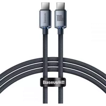 Baseus Crystal Shine USB-C na USB-C kabel 100W PD 1,2m crni