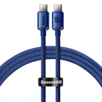 Baseus USB-C na USB-C Crystal Shine kabel 100W 1,2m plavi