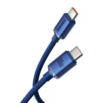 Baseus USB-C na USB-C Crystal Shine kabel 100W 1,2m plavi