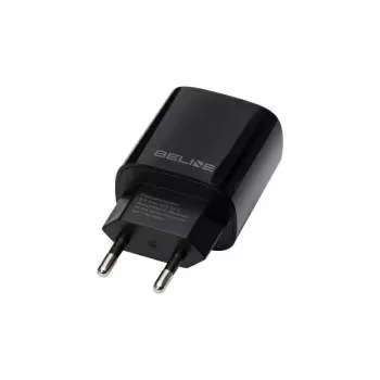 Beline GaN 30W USB-C PD + USB-A QC zidni punjač crni (samo punjač)