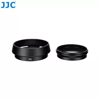 JJC LH-JXHALF Lens Hood with 37 mm Filter Adapter Ring for Fujifilm X Half, Black