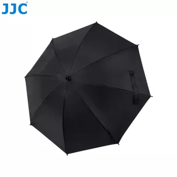 JJC Camera Rain Umbrella with Super Clamp Mount, 63mm Jaw, 1/4 inch & 3/8 inch Threads, Black