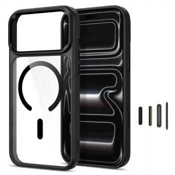 Tech-Protect Magmat MagSafe futrola za iPhone 17 Pro / 18 Pro crna/prozirna
