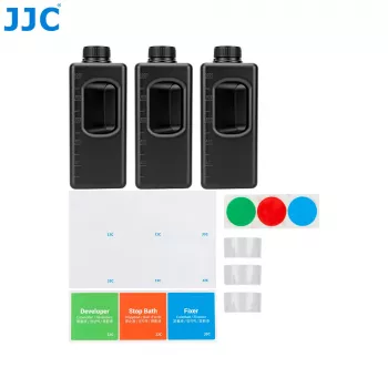 JJC set od 3 boce od 1L HDPE za čuvanje kemikalija za fotografiju u tamnoj komori