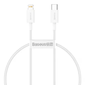 Baseus Superior Series USB-C na Lightning kabel 0,25 m bijeli, 20W PD brzo punjenje i sinkronizacija podataka