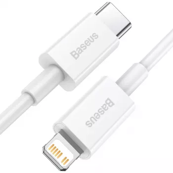 Baseus Superior Series USB-C na Lightning kabel 0,25 m bijeli, 20W PD brzo punjenje i sinkronizacija podataka
