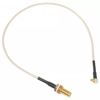 MikroTik ACMMCXRPSMA 0,26 m MMCX na RP-SMA muški koaksijalni pigtail kabel, 50 Ohm, RG178, crni